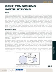 BELT TENSIONING INSTRUCTIONS