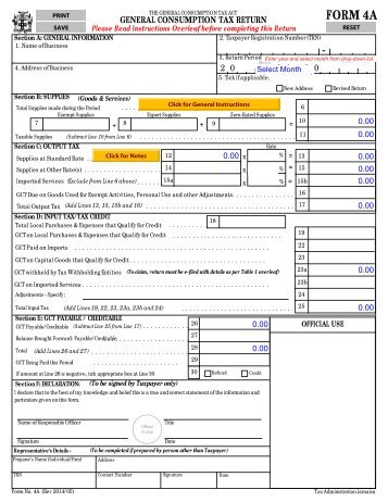 FORM 4A - Tax Administration Jamaica