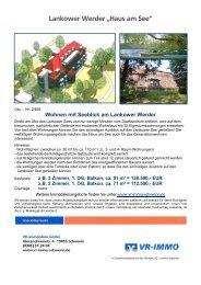 Lankower Werder „Haus am See“ - VR IMMOBILIEN Schwerin