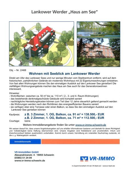 Lankower Werder Haus Am See Vr Immobilien Schwerin