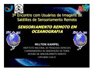 SENSORIAMENTO REMOTO EM OCEANOGRAFIA - INPE/OBT/DGI