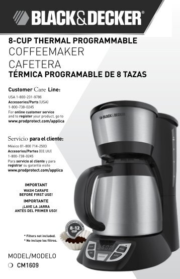 COFFEEMAKER CAFETERA - Black and Decker Appliances