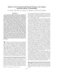 Influence of Soil Geochemical and Physical Properties on the ...