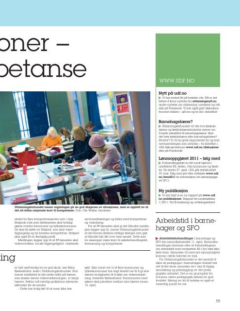 Utdanning 08/2011 her (pdf) - Utdanningsnytt.no