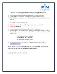 Process for Banking KTDFC Fixed Deposit Application Form - IFIN LTD