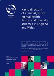 Nacro directory of criminal justice mental health liaison and ...