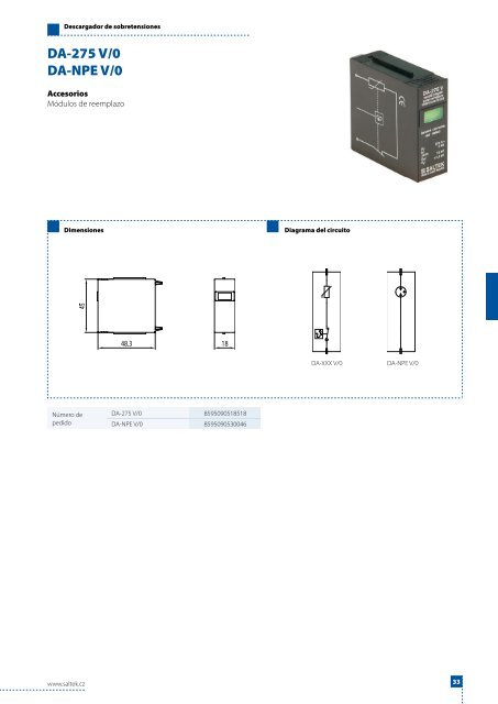 CATALOGO PROTECTORES DE SOBRETENSION