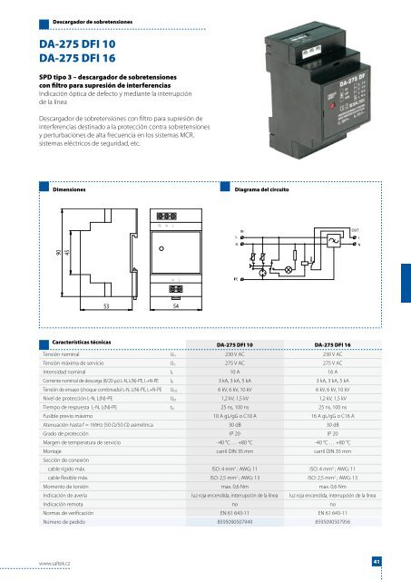 CATALOGO PROTECTORES DE SOBRETENSION