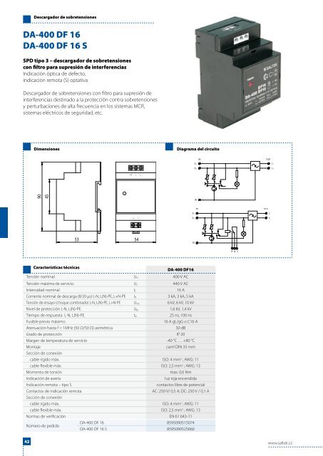 CATALOGO PROTECTORES DE SOBRETENSION