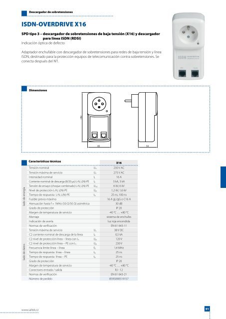 CATALOGO PROTECTORES DE SOBRETENSION