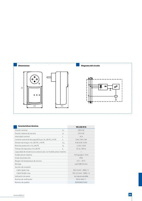 CATALOGO PROTECTORES DE SOBRETENSION