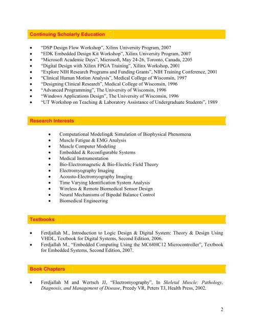 Mohammed Ferdjallah, Ph - the Virginia Modeling, Analysis and ...