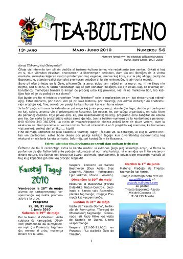 3-2010 Majo-Junio - Federazione Esperantista Italiana