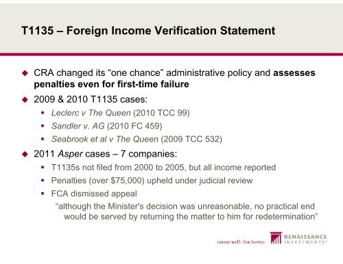 CIFPs: Tax & Budget 2012 Update