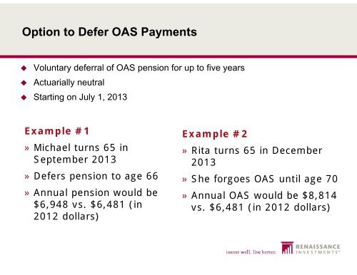 CIFPs: Tax & Budget 2012 Update