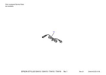 EPSON STYLUS SX410 / SX415 / TX410 / TX419 No.1 - MK Electronic