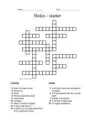 Crossword Puzzle - Merit Software