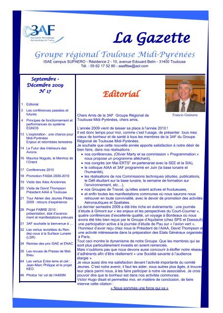 TÃ©lÃ©charger la Gazette nÂ°17 (10 MO) - 3AF Toulouse Midi-PyrÃ©nÃ©es