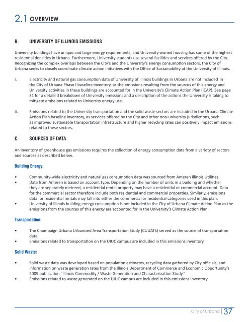 CLIMATE ACTION PLAN - City of Urbana