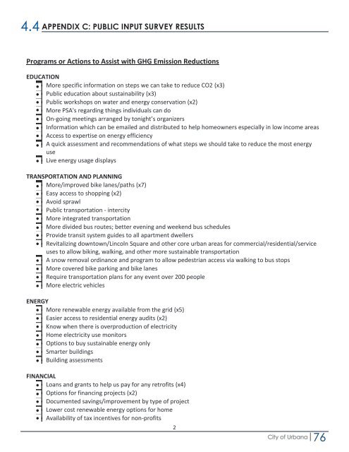 CLIMATE ACTION PLAN - City of Urbana