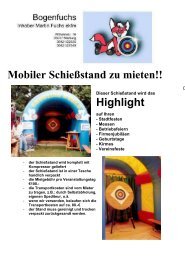 Mobiler SchieÃstand zu mieten!! Highlight - Bogenfuchs