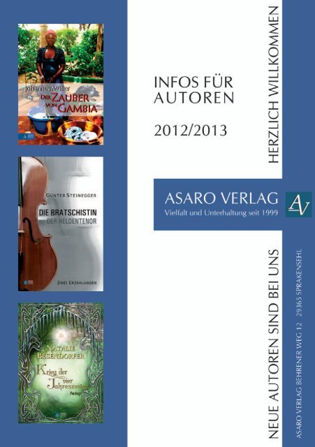 die Buchreihe im Asaro Verlag - Asaro Verlag - first edition