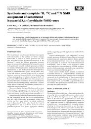 Synthesis and complete 1H, 13C and 15N NMR assignment of ...