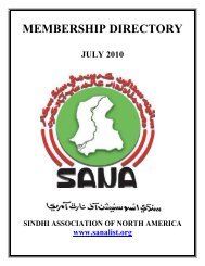 MEMBERSHIP DIRECTORY - Sindhi Association of North America