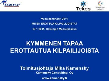 Lataa esityksen kalvot (PDF)