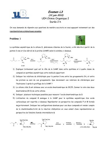 Juin 2010 - L3 Chimie Dijon