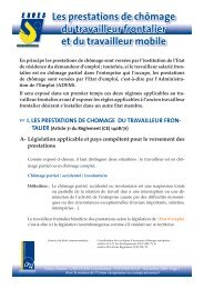 Les prestations de chômage du travailleur frontalier et du ... - Eures