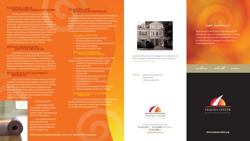 Download Our Brochure - The Trauma Center