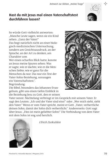 Pfarrbrief Pfingsten 2013 - St. Petronilla