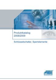 Produktkatalog 2008/2009 - ABI Sicherheitssysteme GmbH