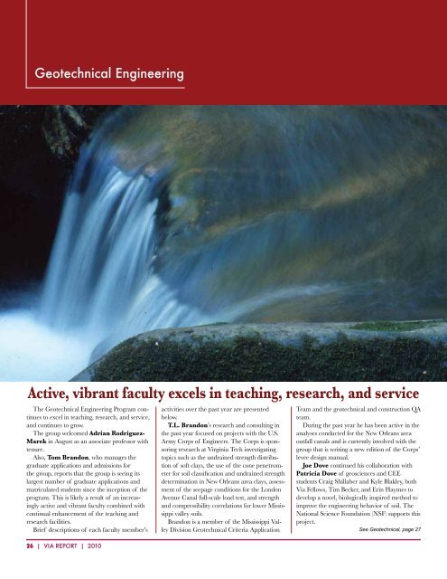 Annual Report Year 2010 - Civil and Environmental Engineering