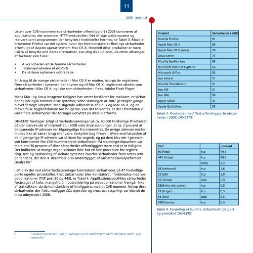 Trendrapport 2008 - DK-Cert