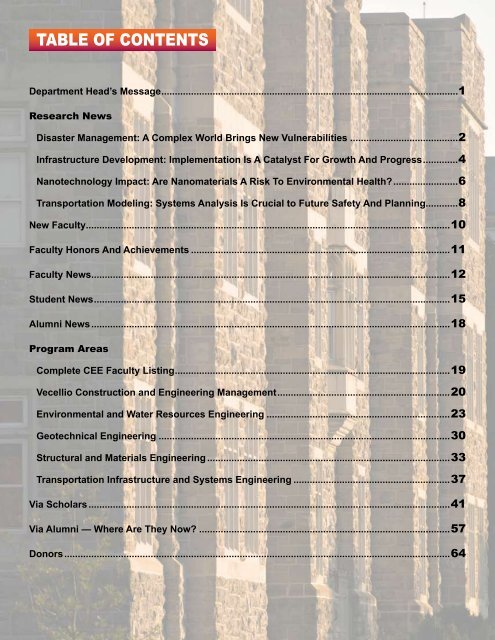 Annual Report Year 2009 - Civil and Environmental Engineering