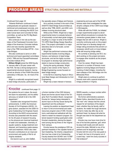 Annual Report Year 2009 - Civil and Environmental Engineering