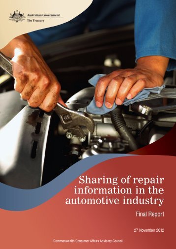 Sharing of repair information in the automotive industry