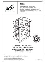 assembly instructions instructions d'assemblage ... - Bell'O