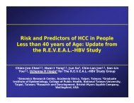 Risk and Predictors of HCC in People Less than 40 years of Age ...