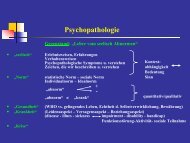 Psychopathologie - Medizinische UniversitÃ¤t Graz