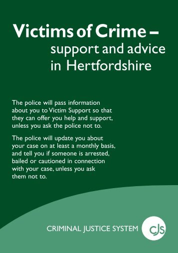 Victims of Crime in Herts