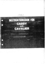 Instruktionsbok Cabby 1982