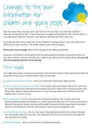 Changes to the law: Information for children and young people