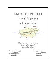 District Plan of Disaster Relief Part - Sidharthnagar