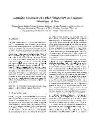 Adaptive Modeling of a Ship Trajectory in Collision Situations at Sea