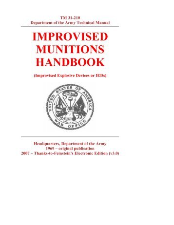 Improvised Munitions Handbook (Improvised Explosive ... - Martinfrost