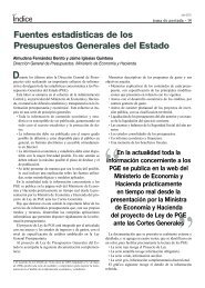 Fuentes estadÃ­sticas de los Presupuestos ... - Revista Ãndice