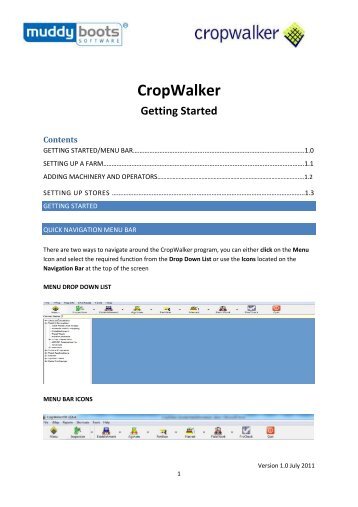 CropWalker Getting Started - Muddy Boots Software